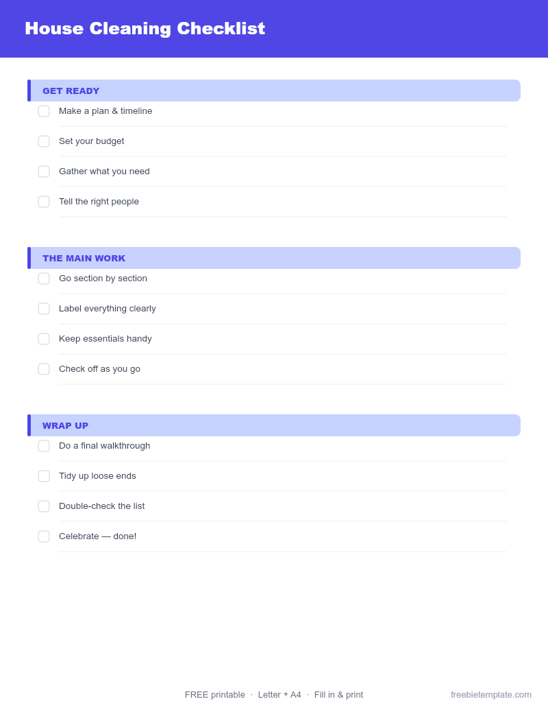 House Cleaning Checklist preview