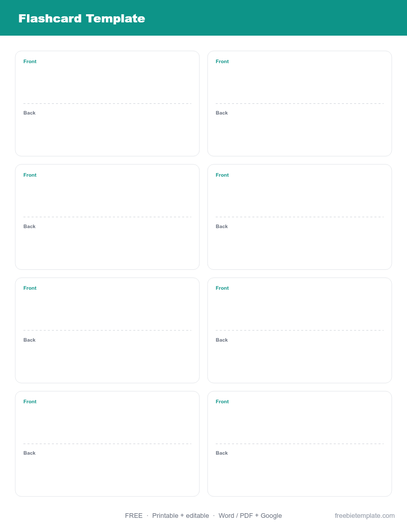 Flashcard Template preview